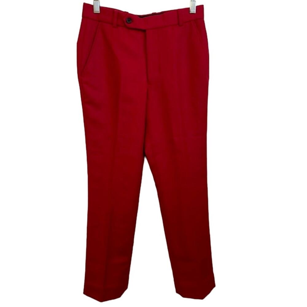 STUDIOSUITS men's Naples red tweed, custom made, suit pants.